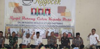 Dalam acara NGGOCEK (Ngopi Bareng Calon Kepala Desa) 3 Cakades Kaling Sepakat ,Tidak Menang Tetap Legowo
