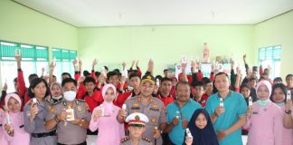 Cegah Covid-19, Polres Karanganyar Dan Bhayangkari Sediakan Hand Sanitizer