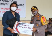 Kapolres Karanganyar Berikan Penghargaan Pemenang Lomba Vlog Cegah Covid-19