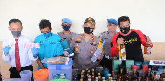 Sat Reskrim Polres Karanganyar Berhasil ungkap Pembuat Miras Palsu Berbagai Merk