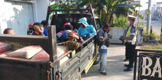 Operasi Patuh Candi 2020, Satlantas Tindak Kendaraan Angkutan Barang Angkut Penumpang