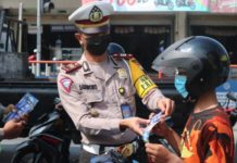Ini yang dilakukan Sat Lantas Karanganyar melaksanakan Operasi Patuh Candi 2021