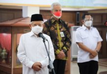 Wapres Ma’ruf Amin Pimpin Rakor Penanggulangan Kemiskinan Ekstrem dan Tinjau Vaksinasi Di Jateng