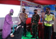 Pantau Pos Pam Ops Lilin Candi 2021, Kapolres Karanganyar Pastikan Situasi Aman dan Lancar