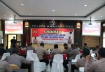 Terbuka dan Transparan , Polres Karanganyar Gelar Sosialisasi Alokasi Anggaran Tahun 2022