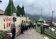 Sat Samapta Polres Karanganyar Siagakan Personil Di Vihara Dan Obyek Wisata