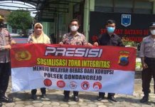 Polres Karanganyar Sosialisasikan ZI Di SMAN 1 Gondangrejo