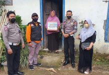 Bakti Sosial Satlantas Peduli Sesama, 10 Paket Sembako Diserahkan Kepada Lansia