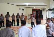 Dengan menggelar Tactical Floor Game (TFG), Memantabkan Kesiapan Polres Karanganyar Amankan Pilkades