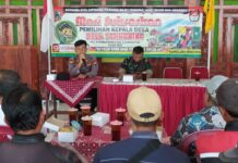 Persiapan Pengamanan Pilkades, Kapolsek Karangpandan Berikan Arahan Kepada Para Linmas