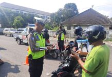 Satlantas Polres Karanganyar Gelar Razia Serentak Pelanggaran Lalu Lintas