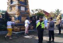 Polres Karanganyar, Amankan Kegiatan Ibadah Hari Raya Nyepi di Karanganyar