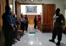 Polsek Gondangrejo Melaksanakan Pengamanan Ibadah Sabtu Sunyi di 5 Gereja