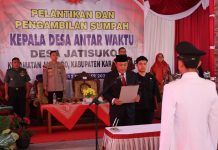 Kapolres Hadiri Acara Pelantikan dan Pengambilan Sumpah Jabatan Kades Antar Waktu Desa Jatisuko