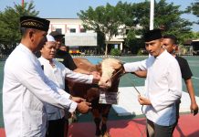 Polres Karanganyar Sembelih 7 Sapi dan 11 Kambing