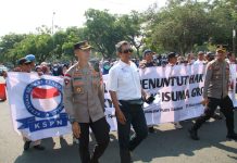 Berlangsung Aman, Kapolres Karanganyar Pimpin langsung Pengamanan Aksi Damai dari Serikat Pekerja