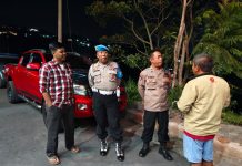 Personil Polsek Ngagoyoso Lakukan Pengamanan dan Pengawasan Kampanye Pertemuan Tatap Muka Paslon Nomor Urut 1