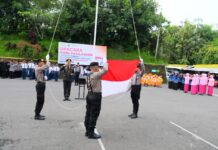 Momentum Hari Pahlawan, Polres Karanganyar Gelar Upacara Hari Pahlawan dan Syukuran Penganugerahan Gelar Pahlawan Nasional kepada Jenderal Besar H.M. Soeharto.