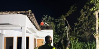 Respon Cepat Layanan 110, Polres Karanganyar Evakuasi Pohon Tumbang yang Menimpa Rumah Warga di Gayamdompo