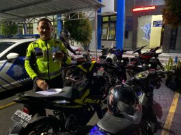 Satlantas Polres Karanganyar Konsisten Tertibkan Knalpot Brong dan Cegah Balap Liar