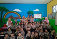 Polsek Tawangmangu Laksanakan Kegiatan Polisi Cilik di TK 02 Bandardawung