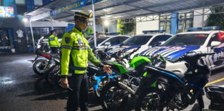Jelang Ramadan, Satlantas Polres Karanganyar Tertibkan Knalpot Tidak Standar